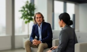 Der Reisedesigner im Beratungsgespräch für ein passendes Reisekonzept.