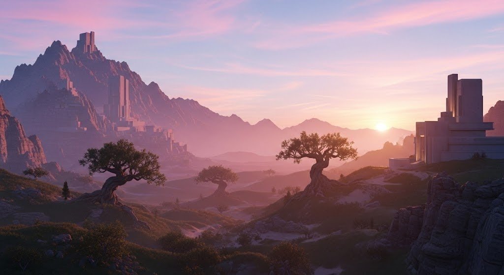 Bergige Landschaft in A.U.M.