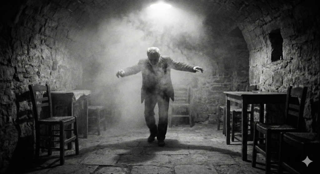 Rembetiko: Mann tanzt den Zeibekiko Rembetiko: Mann tanzt den Zeibekiko