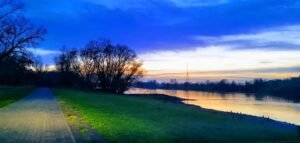 Morgenstimmung an der Elbe in Magdeburg