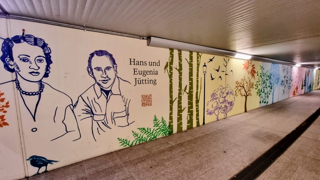 Unterführung in Stendal Unterführung mit Wandporträts berühmter Stendaler in Stendal