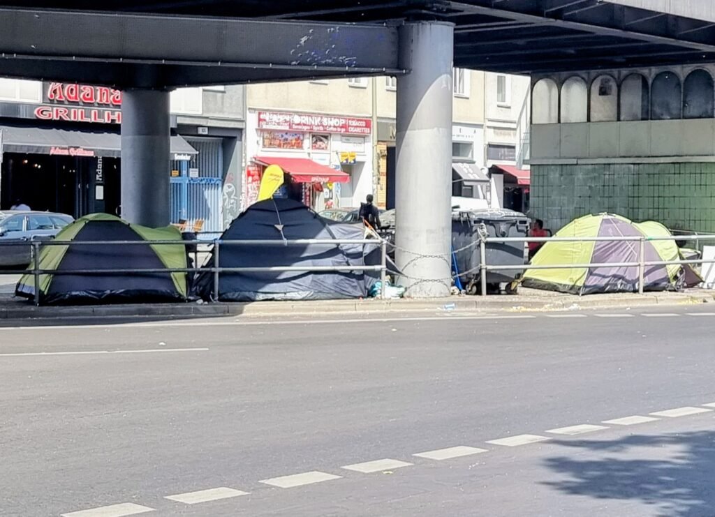 Zelte am Görlitzer Bahnhof