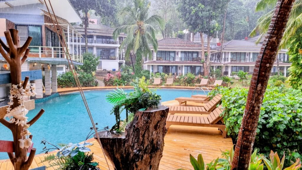 Regen im Resolution Resort