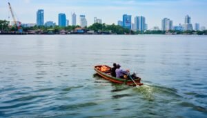 Boot auf dem Chao Prayo in Bangkok