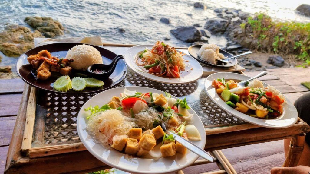 Essen im Strandrestaurant